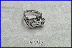 James Avery Retired Rare Sterling Silver 3D Wrap Around Frog Ring Vintage Sz 7.5
