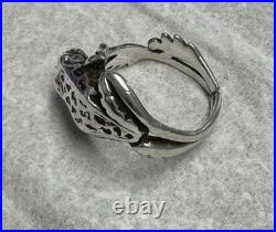 James Avery Retired Rare Sterling Silver 3D Wrap Around Frog Ring Vintage Sz 7.5