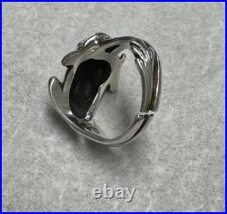 James Avery Retired Rare Sterling Silver 3D Wrap Around Frog Ring Vintage Sz 7.5