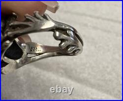 James Avery Retired Rare Sterling Silver 3D Wrap Around Frog Ring Vintage Sz 7.5