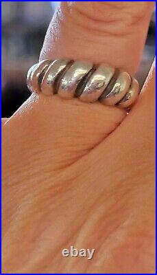 James Avery Retired Ribbed Dome Ring Size 7 Vintage Neat, Pretty Piece