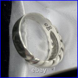 James Avery Retired Ribbed Dome Ring Size 9.25, Nice Piece