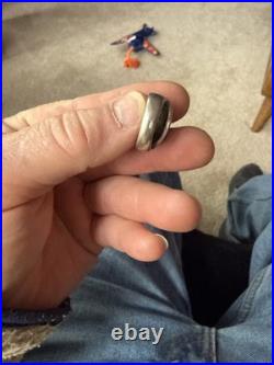 James Avery Retired Ring Size 9.25 (approx) with 14k Gold Cross & Sterling Band
