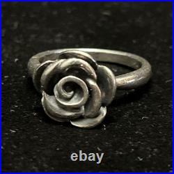 James Avery Retired Rose Blossom RIng Size 7