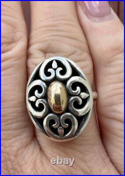 James Avery Retired Scrolled Fleuree Ring Size 9