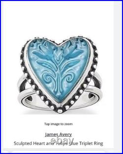 James Avery Retired Sculpted Heart And Tulip Ring James Avery Retired Sculpted Heart And Tulip Ring