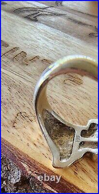 James Avery Retired Shape of TEXAS Ring Large Size 11.5 Sterling Silver RARE