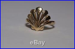 James Avery Retired Shell Ring Size7 14k Yellow Gold