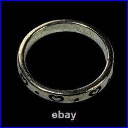 James Avery Retired Silver Love Heart Stackable Ring Size 7 US