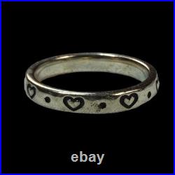 James Avery Retired Silver Love Heart Stackable Ring Size 7 US James Avery Retired Silver Love Heart Stackable Ring Size 7 US