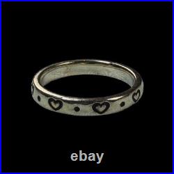James Avery Retired Silver Love Heart Stackable Ring Size 7 US