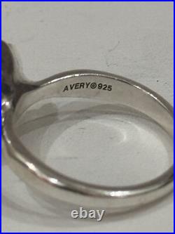 James Avery Retired Silver Rose Blossom Ring Size 8.5