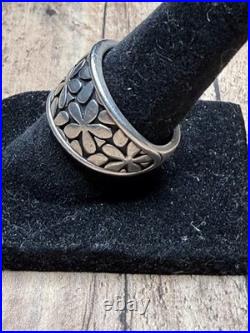 James Avery Retired Silver Spring Blossom Ring Size 7