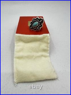 James Avery Retired Silver Tangier Silver Copper Turquoise Ring Size 6.5