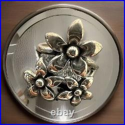 James Avery Retired Silver Triple Daisy Flower Bouquet Ring Size 5
