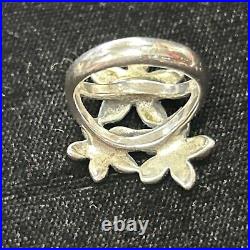 James Avery Retired Silver Triple Daisy Flower Bouquet Ring Size 5.5