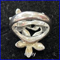 James Avery Retired Silver Triple Daisy Flower Bouquet Ring Size 5.5