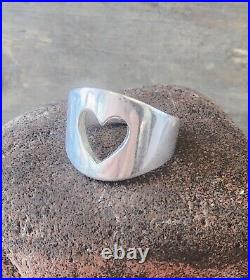 James Avery Retired Size 5 Heart Sterling Silver Ring Vintage Piece, NEAT