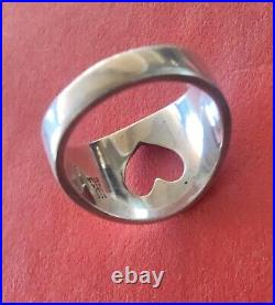 James Avery Retired Size 5 Heart Sterling Silver Ring Vintage Piece, NEAT