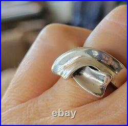 James Avery Retired Size 7 Overlap Ring Sterling Silver Beautiful Piece