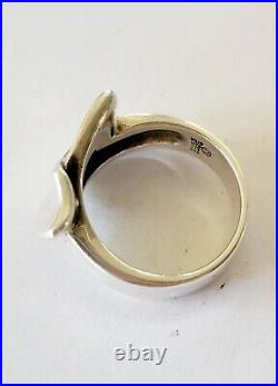 James Avery Retired Size 7 Overlap Ring Sterling Silver Beautiful Piece