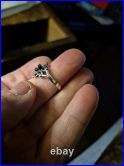James Avery Retired Size 9 Amethyst Silver Ring