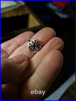 James Avery Retired Size 9 Amethyst Silver Ring