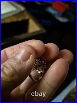 James Avery Retired Size 9 Amethyst Silver Ring