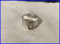 James Avery Retired Smokey Quartz Graciela Ring Size 5 Sterling Silver 14k Gold