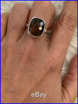 James Avery Retired Smoky Quartz Sterling Silver Ring