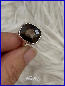 James Avery Retired Smoky Quartz Sterling Silver Ring