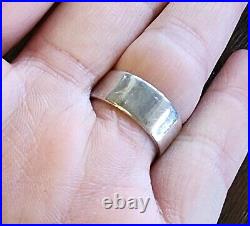 James Avery Retired Solid Cross Cigar Band Ring Sterling Silver Size 7.5 Fits 7