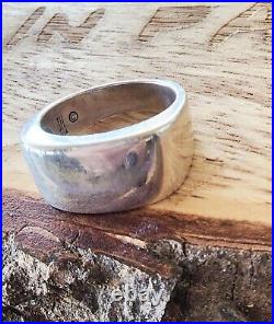 James Avery Retired Solid Silver Signet Ring, Can Be Engraved Size 5.5 NEAT! VTG