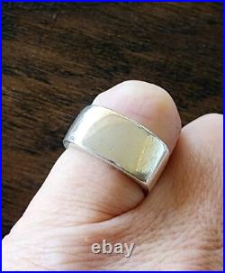 James Avery Retired Solid Silver Signet Ring, Can Be Engraved Size 5.5 NEAT! VTG
