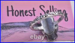 James Avery Retired Spooky Woodland Owl 925 Ring sz 9 Strong Hallmark