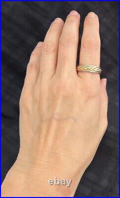 James Avery Retired Sterling 14k Gold Braided Band Ring Size 9.75 James Avery Retired Sterling 14k Gold Braided Band Ring Size 9.75
