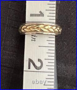 James Avery Retired Sterling 14k Gold Braided Band Ring Size 9.75 James Avery Retired Sterling 14k Gold Braided Band Ring Size 9.75