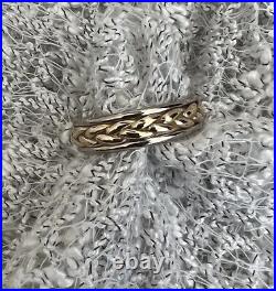 James Avery Retired Sterling 14k Gold Braided Band Ring Size 9.75