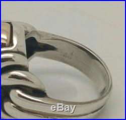 James Avery Retired Sterling/14k Large Knot Dome Ring