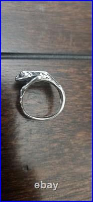 James Avery Retired Sterling 3D Wrap Around Frog Ring Rare Vintage 925
