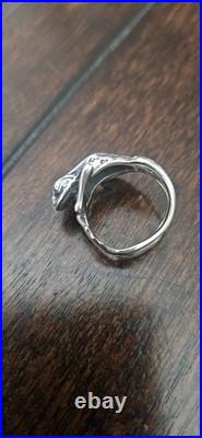 James Avery Retired Sterling 3D Wrap Around Frog Ring Rare Vintage 925