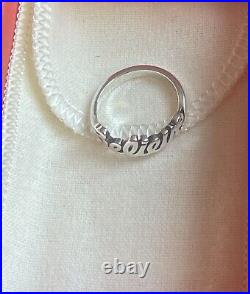 James Avery Retired Sterling Believe Ring/Size-7