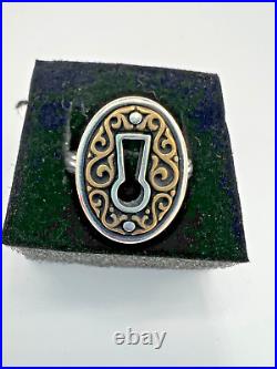 James Avery Retired Sterling Bronze Journey Keyhole Ring 6 3/4