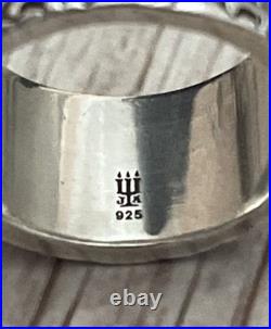 James Avery Retired Sterling Fleur De Lis Wide Cigar Band Ring EUC Sz 6.5 With Box James Avery Retired Sterling Fleur De Lis Wide Cigar Band Ring EUC Sz 6.5 With Box