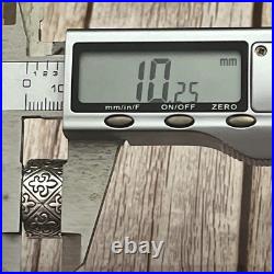 James Avery Retired Sterling Fleur De Lis Wide Cigar Band Ring EUC Sz 6.5 With Box