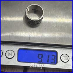 James Avery Retired Sterling Fleur De Lis Wide Cigar Band Ring EUC Sz 6.5 With Box