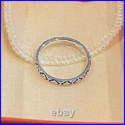 James Avery Retired Sterling Floral Garland Band Ring/ Size-7 James Avery Retired Sterling Floral Garland Band Ring/ Size-7