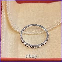 James Avery Retired Sterling Floral Garland Band Ring/ Size-7 James Avery Retired Sterling Floral Garland Band Ring/ Size-7