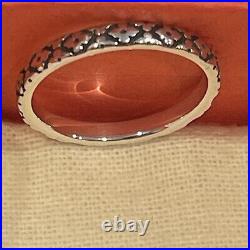 James Avery Retired Sterling Floral Garland Band Ring/ Size-7 James Avery Retired Sterling Floral Garland Band Ring/ Size-7