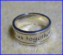 James Avery Retired Sterling God Be With Us Together and Apart Ring Size 7.5